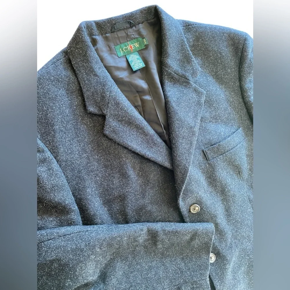 Vintage J. Crew Wool Mohair Three Button Blazer Jacket Men’s 44 Prep Unisex Warm